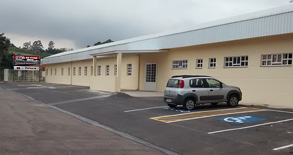 Vista geral da entrada do novo CCI-Centro de Convivência do Idoso de Itupeva.