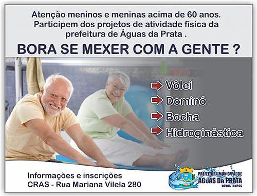 Atividade fisica Águas da Prata