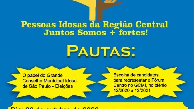 Cartaz Forum Centro em outubro