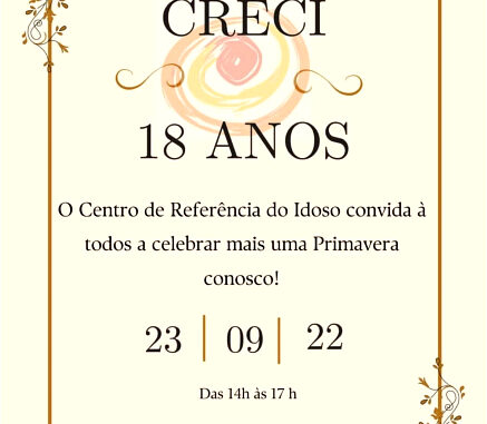 CRECI 18 anos convite festa